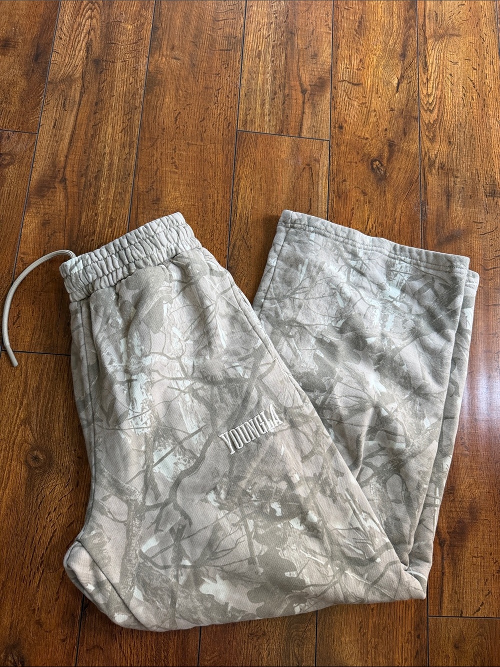 YoungLA Beige Camo Sweatpants